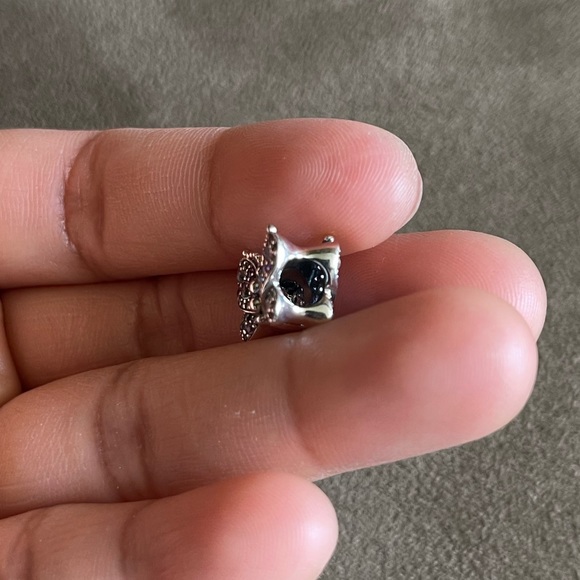 Retired Pandora Dazzling Pink Butterfly Charm Pink Crystals Purple Clear CZ EUC - Picture 6 of 8